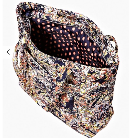 Vera Bradley Small Vera Tote Bag w/ Zip ID Coin Case in Tangier Paisley - Picture 3 of 6